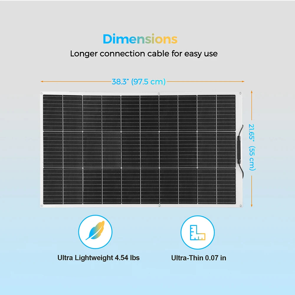 Xinpuguang Flexible Monocrystalline Solar Panel Kit Camping RV