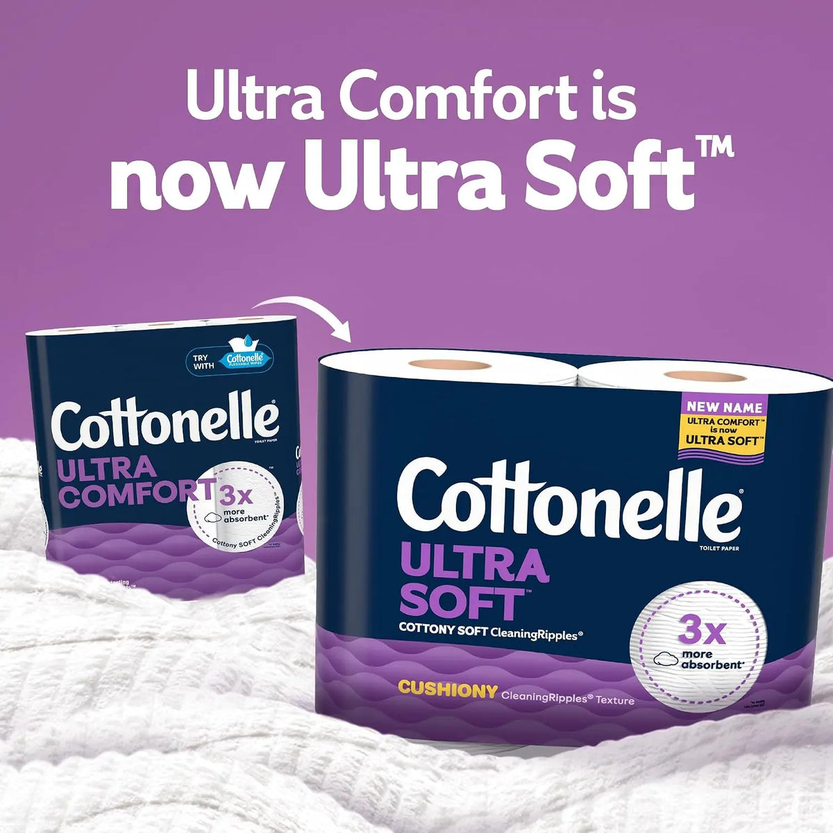 Cottonelle Ultra Soft Toilet Paper With Cushiony Cleaning Ripples