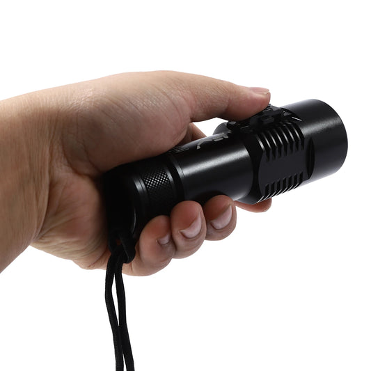Bymaocar Rechargeable Submersible Dive Flashlight With Dual Led