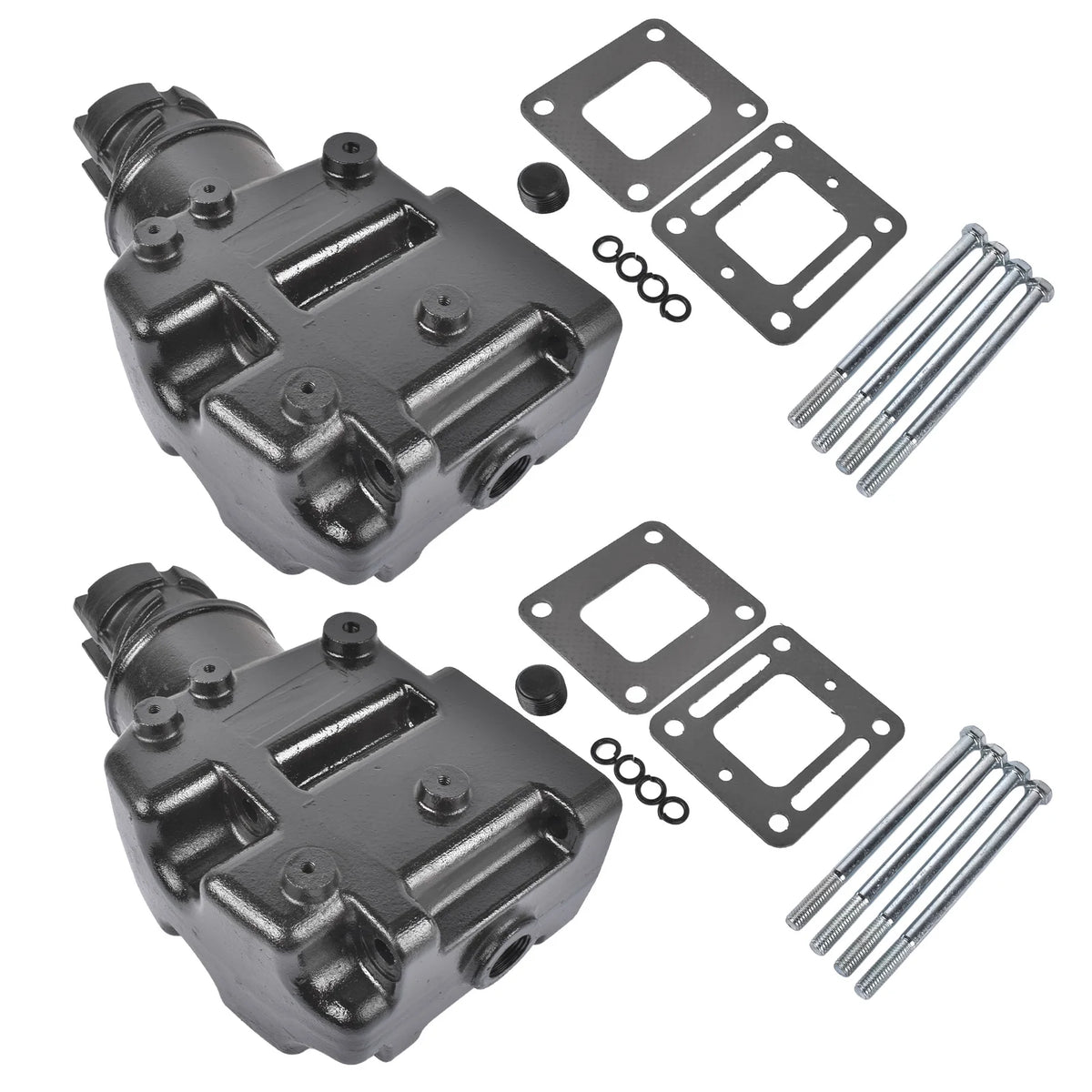 Cast Iron Manifold Riser Kit For MerCruiser V8 V6 Marine