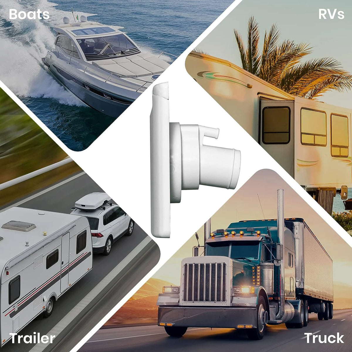 HWHongRV RV Fresh Water Inlet With Bayonet Style Cover