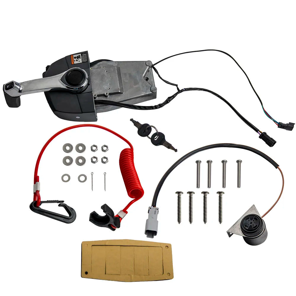 Replacement Outboard Throttle Control Box Key Switch Kit Johnson Evinrude