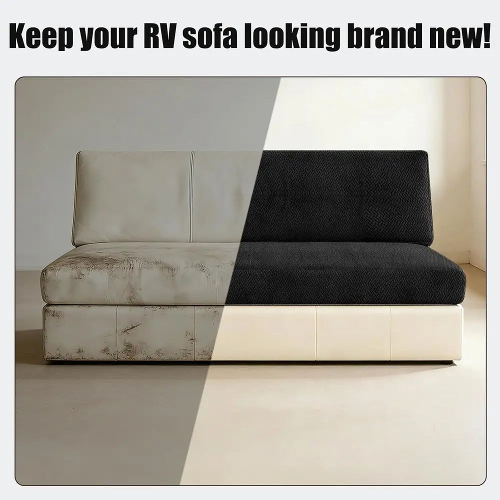 2 Piece RV Jackknife Sofa Bed Stretch Slipcover Set
