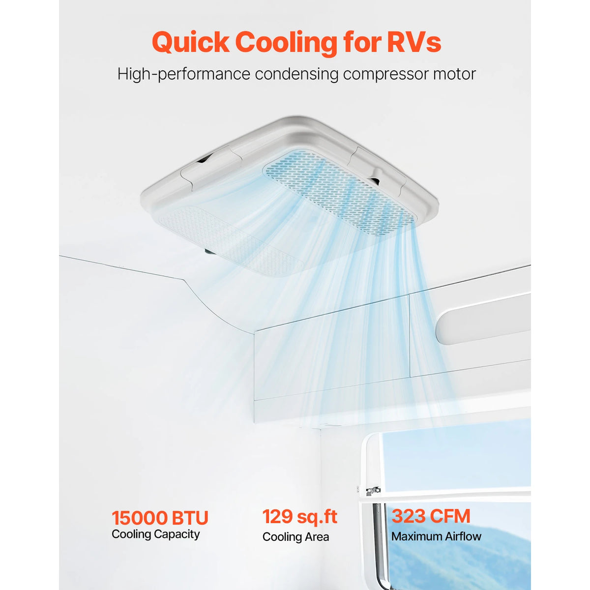 SucceBuy Premium Non Ducted RV Rooftop Air Conditioner
