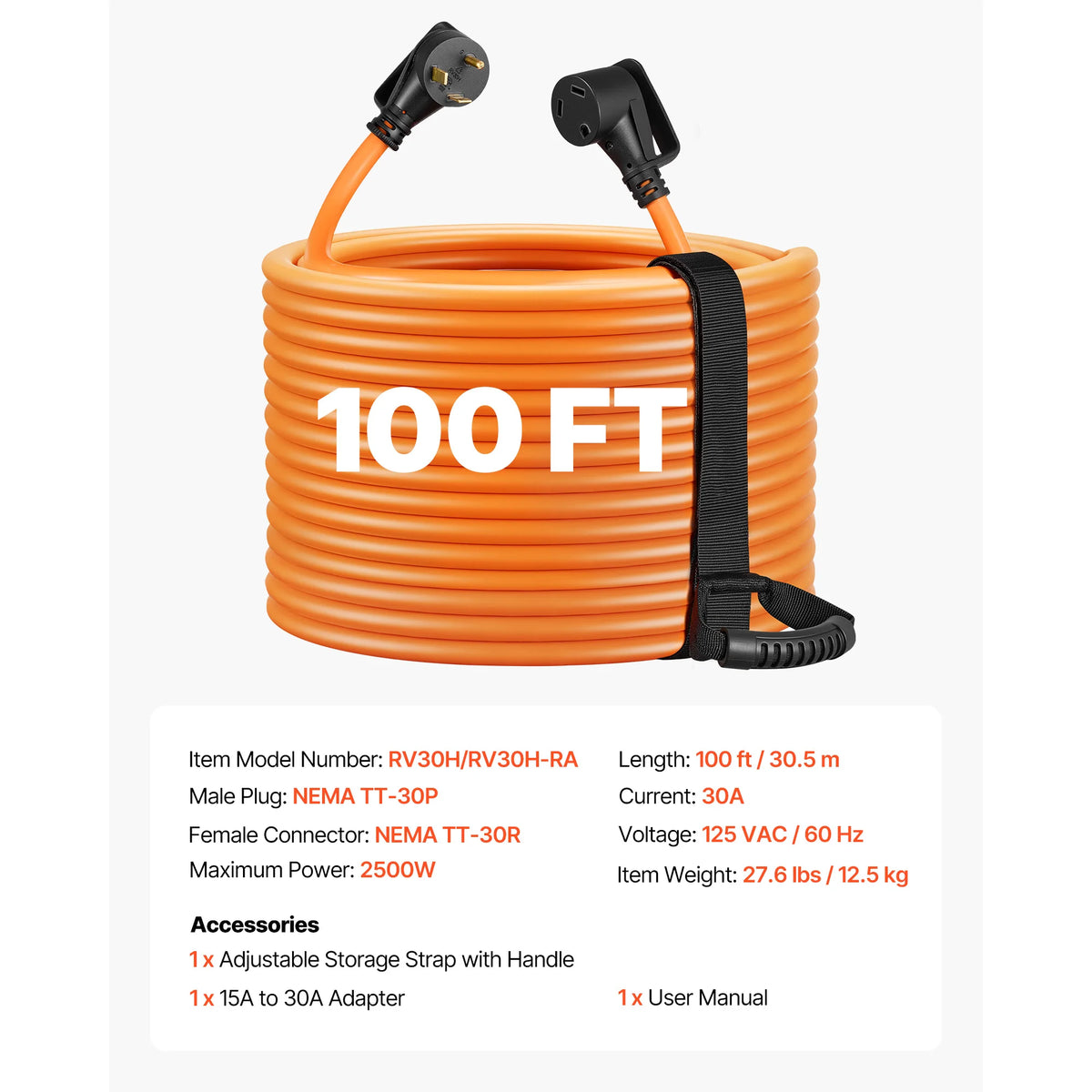 SucceBuy RV Extension Cord With Integrated Power Indicator