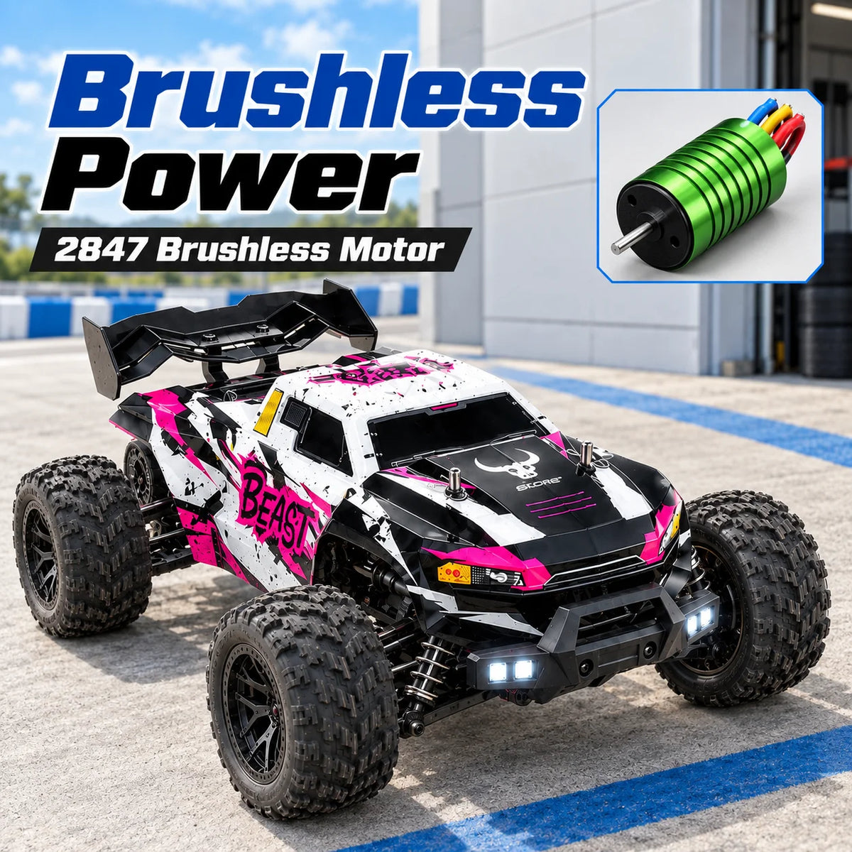 ZNLYRION 4WD Brushless Off Road Remote Control Monster Truck
