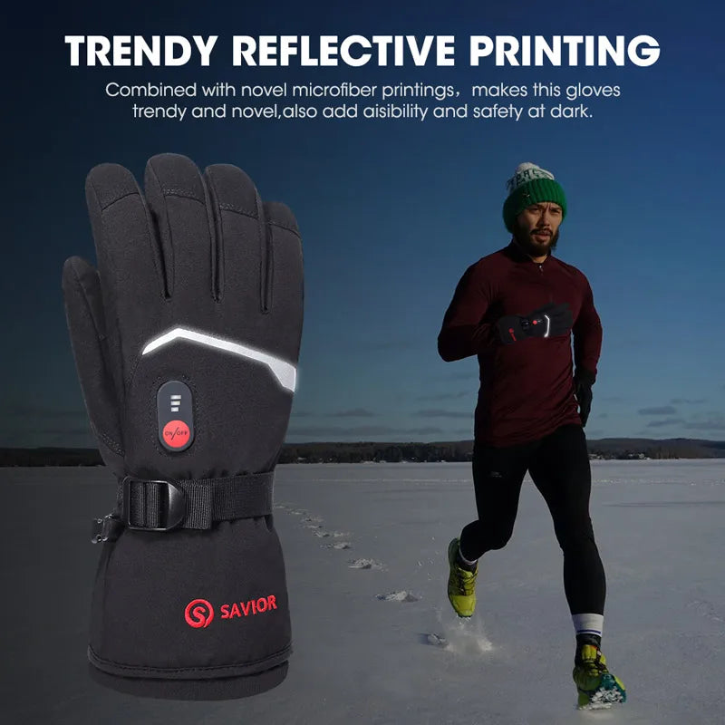 Savior Rechargeable Electric Heated Ski And Hiking Gloves