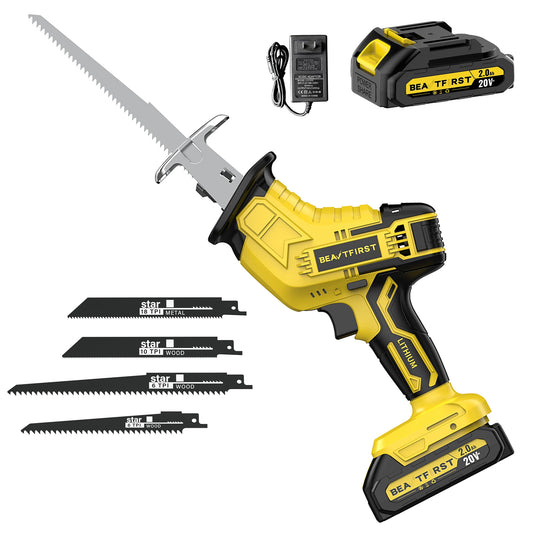 BeautFirst Cordless Reciprocating Saw With LED Work Light