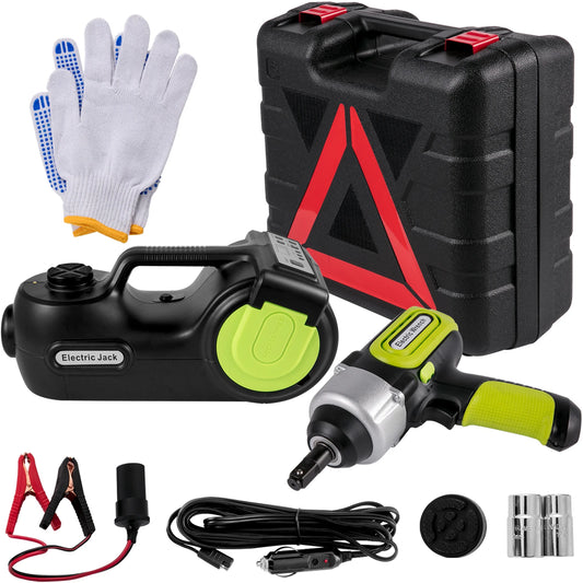 SucceBuy Electric Hydraulic Car Jack And Tire Compressor Kit