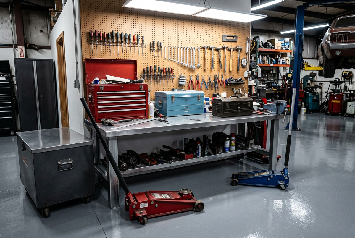 (R)   TOOL BOXES, STORAGE, JACKS, STANDS, & RAMPS
