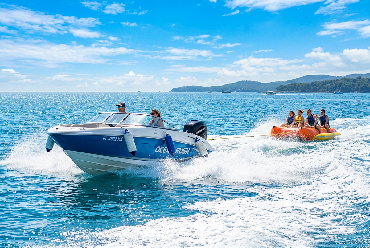 (D)   BOAT TOOLS, ICE CHEST, LINES, INFLATABLE