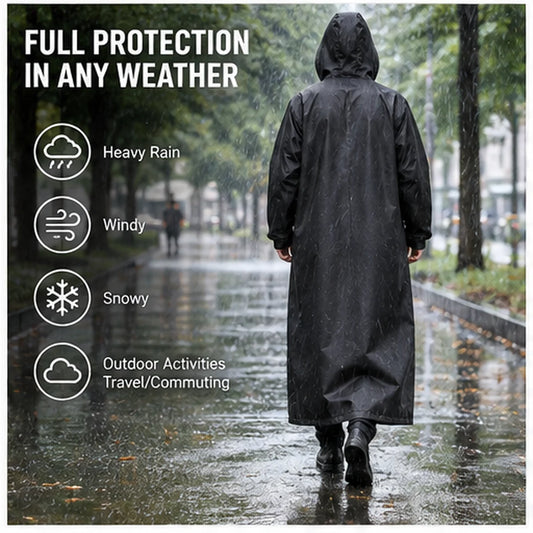 Heavy Duty Waterproof Raincoat with Hood for Men Women Hiking