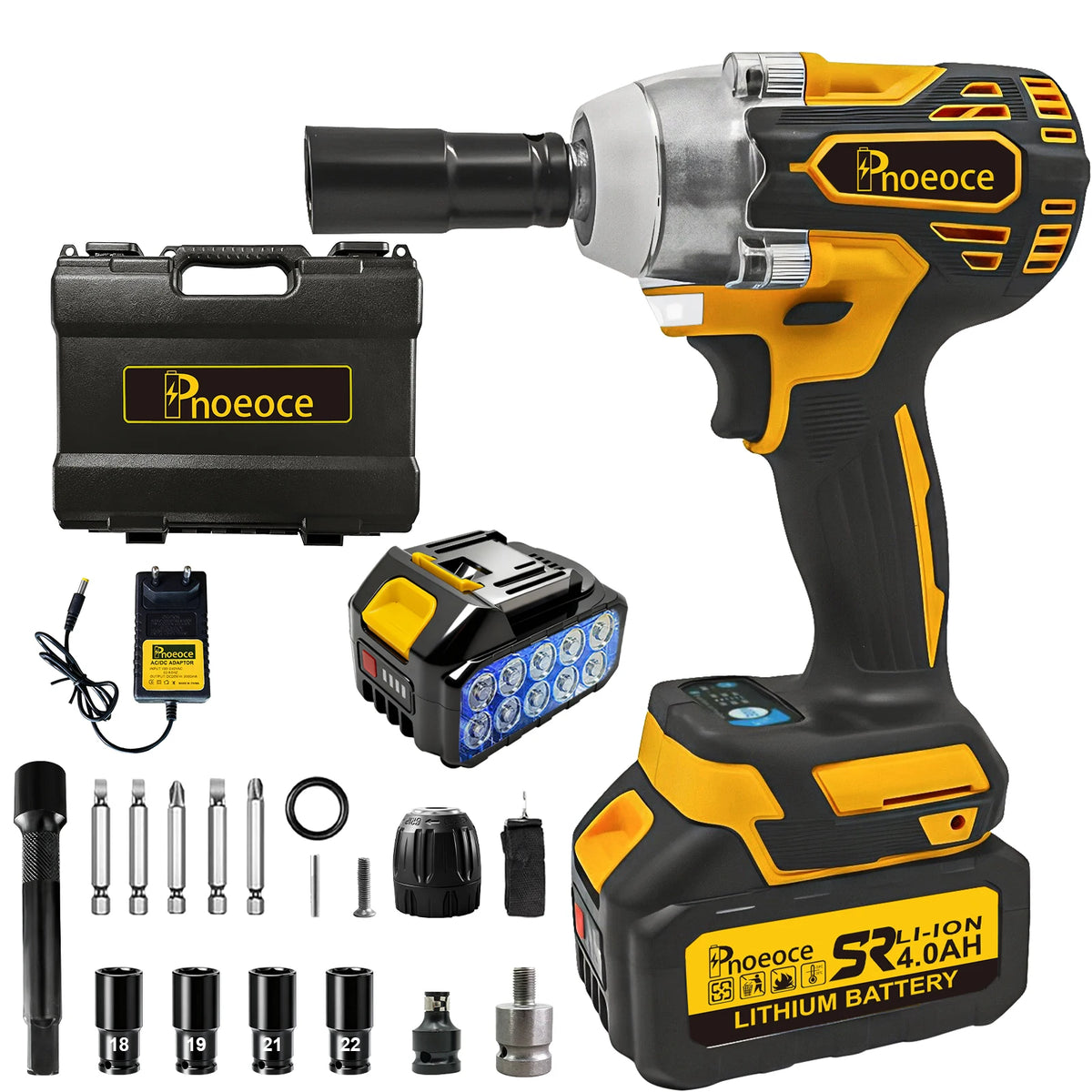 Rhovixstar 20V Brushless Impact Wrench Kit With Battery Charger