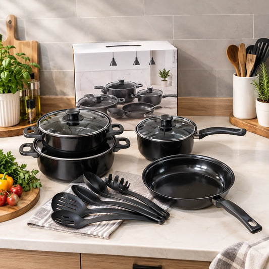Diamri 13 Piece Nonstick Cookware Set With Utensils Induction Compatible