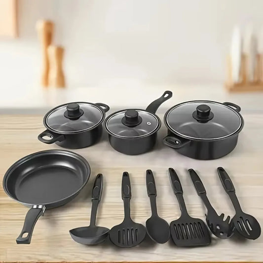 Diamri 13 Piece Nonstick Cookware Set With Utensils Induction Compatible