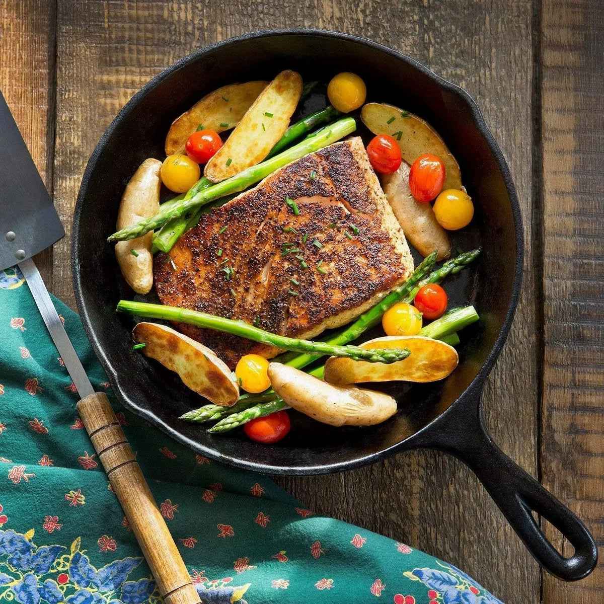Diamri Pre Seasoned Cast Iron Skillet Trio Cookware Set
