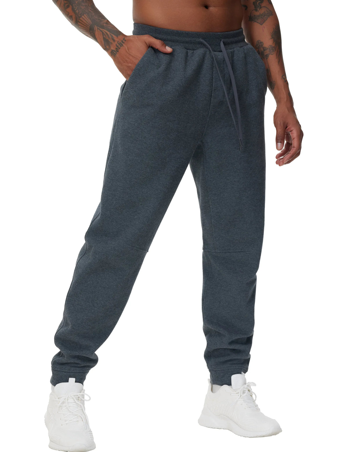 The Gym People Men's Fleece Workout Sweatpants With Pockets