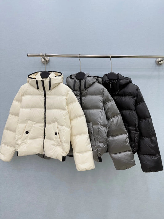 Premium Women Winter Hooded Polyester Zippered Warm Coat