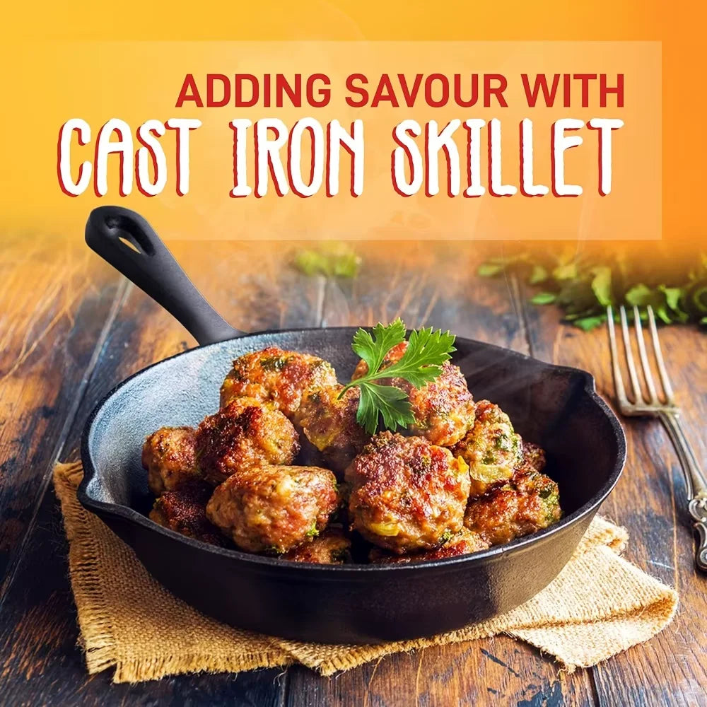 Diamri Pre Seasoned Cast Iron Skillet Trio Cookware Set