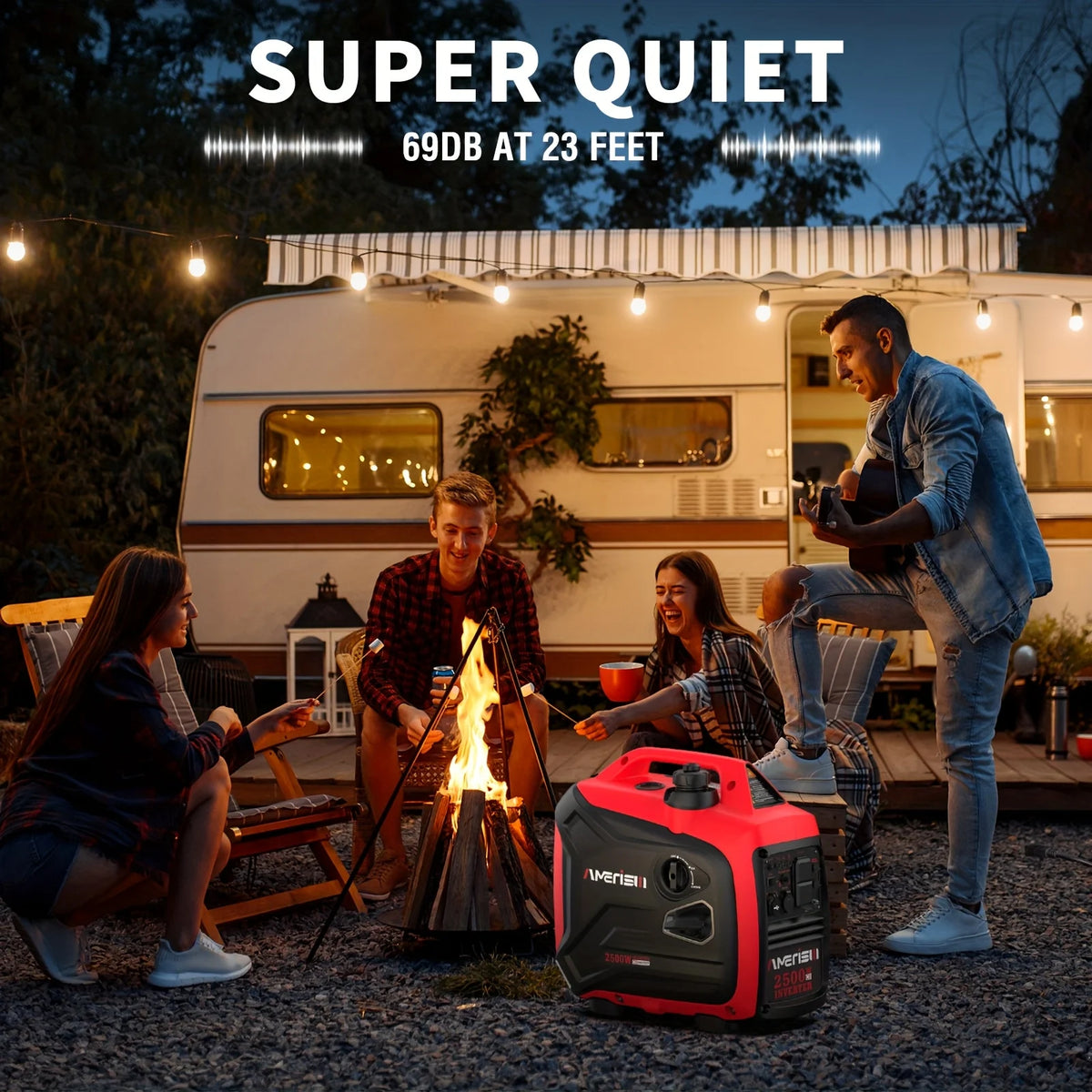 Powersmart 2500 Watt Portable Inverter Generator With Co Sensor