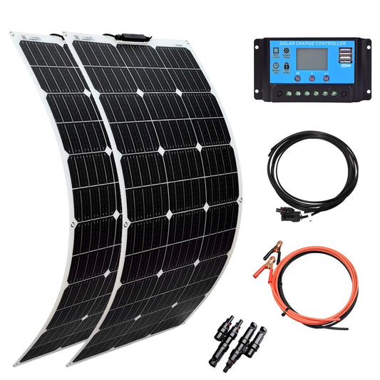 Xinpuguang Flexible Monocrystalline Solar Panel Kit Camping RV