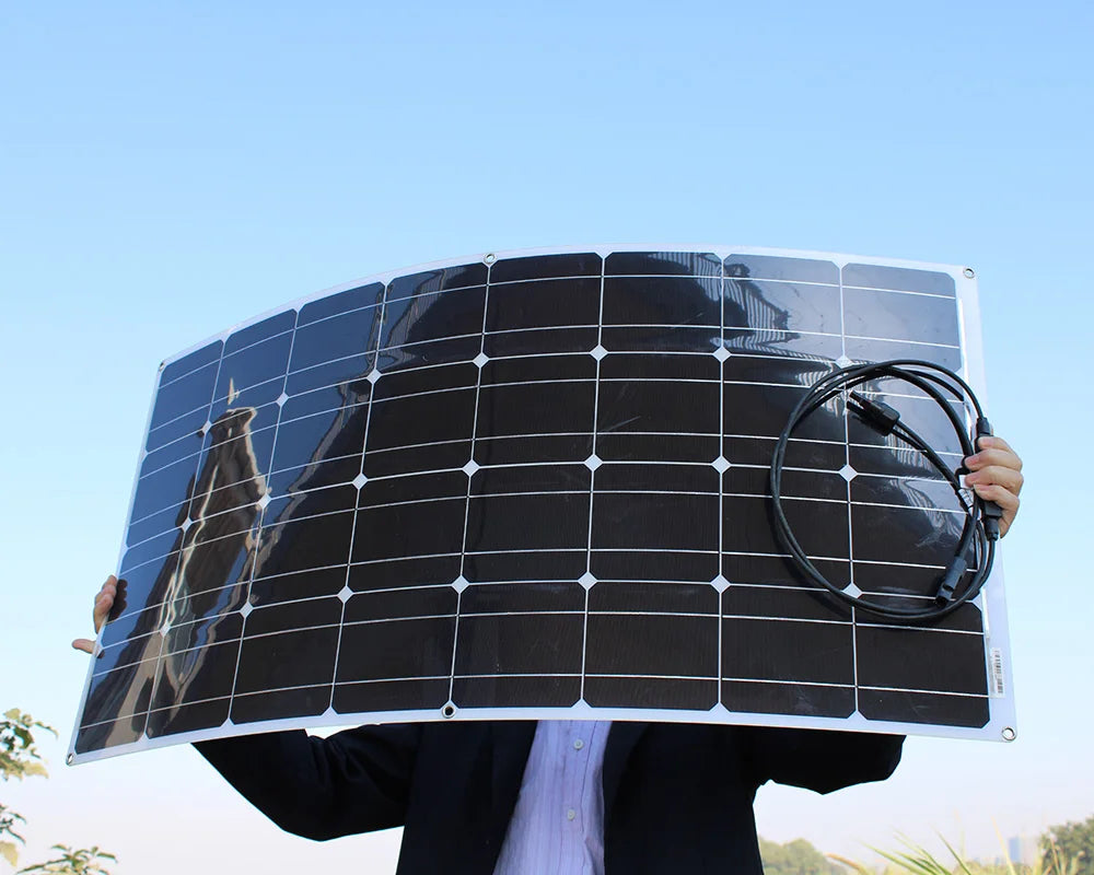 Dgsunlight 100W Flexible Monocrystalline Solar Panel for RV and Camping