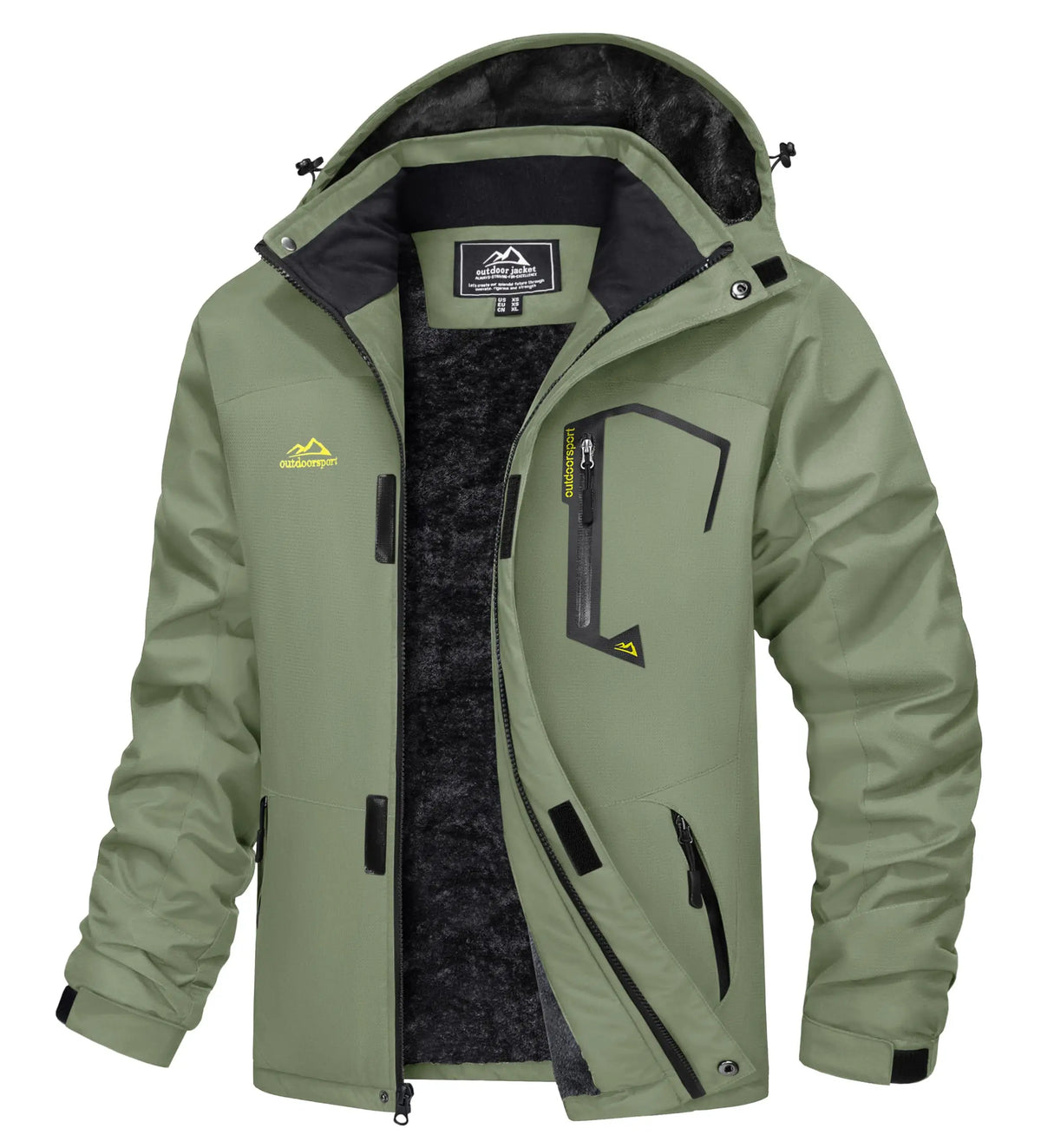 Cavva Men Fleece Lined Windproof Water Resistant Ski Jacket