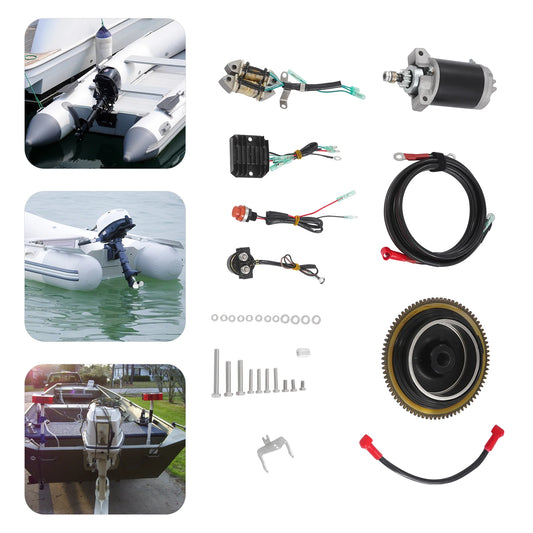 Outboard Starter Motor Kit Compatible With Yamaha 14.8HP Engine