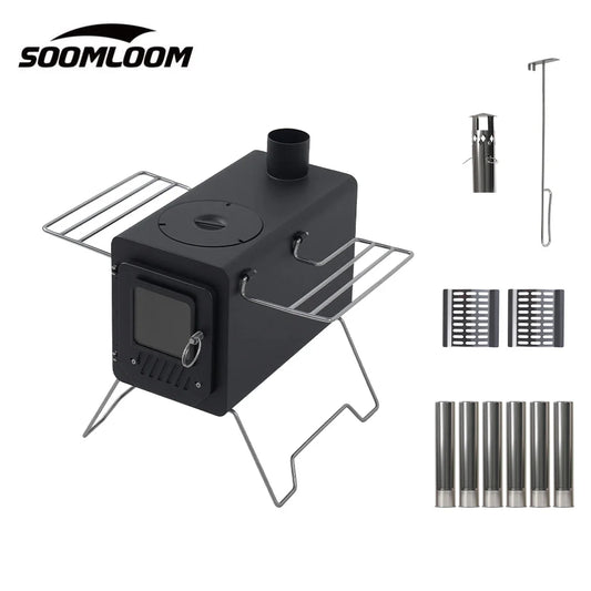 Soomloom Dual Purpose Firewood And Pellet Stove With Side Shelf