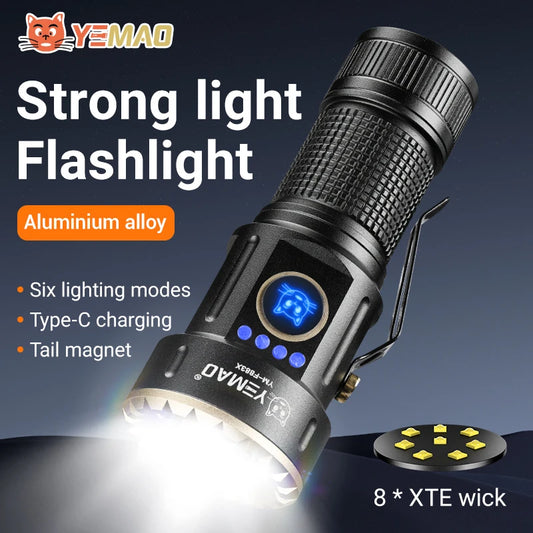 Yemao F337X Powerful Led Flashlight 3000 Lumens Rechargeable EDC Torch.