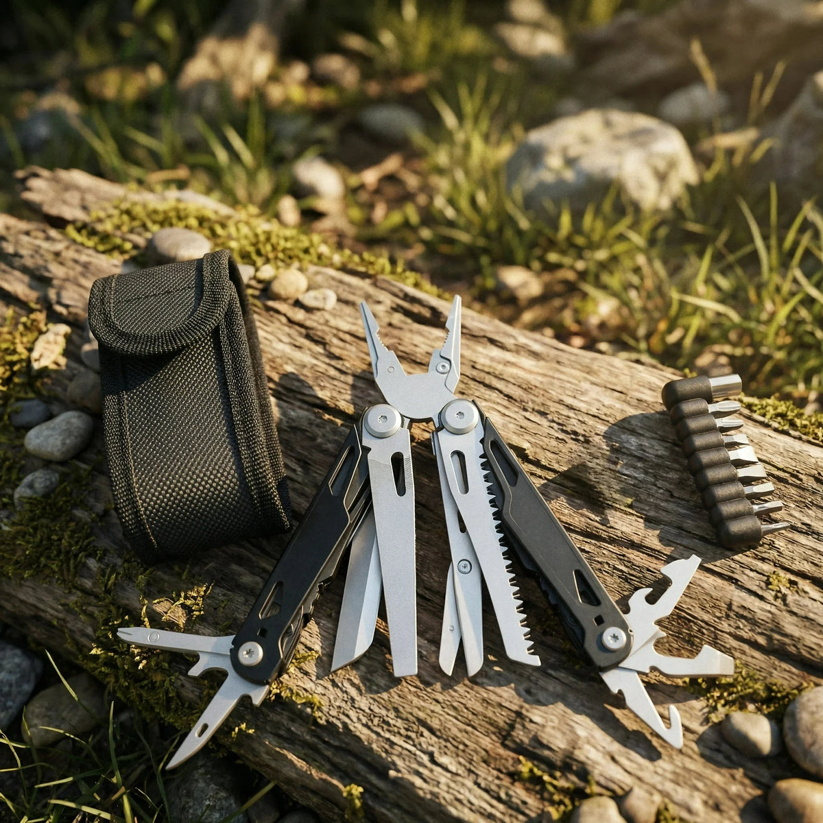 Stainless Steel Multitool Pliers With Saw Screwdriver And Scissors