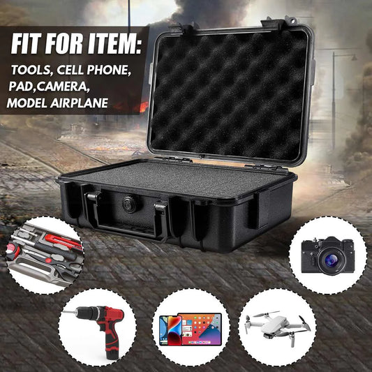 Waterproof Hard Plastic Tool Case With Organized Foam Insert