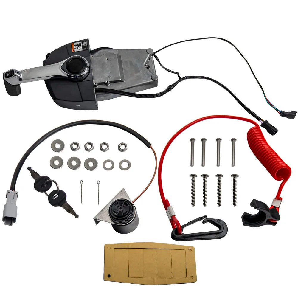 Replacement Outboard Throttle Control Box Key Switch Kit Johnson Evinrude