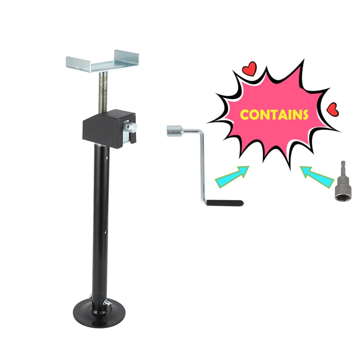 Heavy Duty RV Stabilizer Jacks Quick Lift Drill Crank Support
