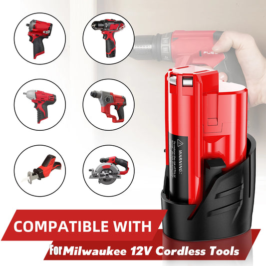 Bonacell M12 Replacement Lithium Ion Battery For Milwaukee Tools