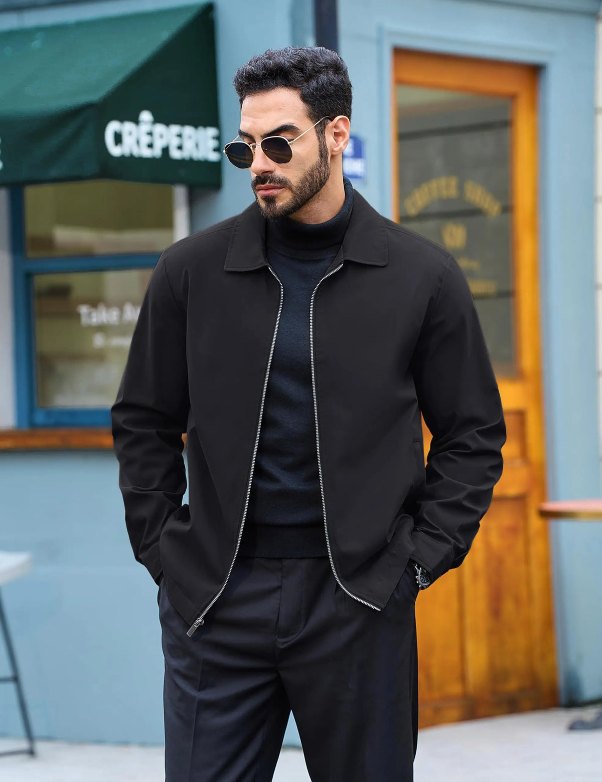 Cavva Men's Lightweight Windbreaker Jacket With Zip Pockets