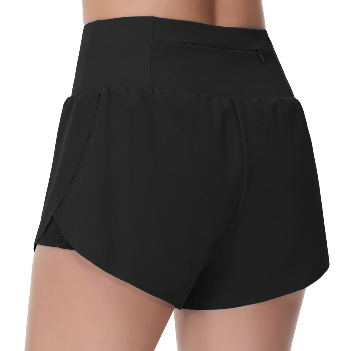 The Gym People Womens Quick Dry Running Shorts Zipper Pockets