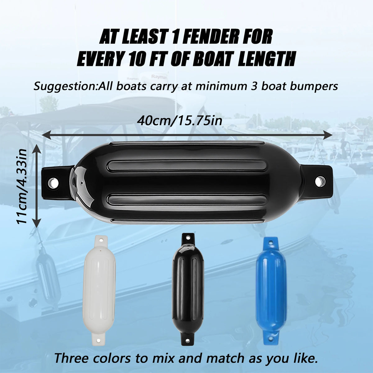 Vancus Inflatable Boat Fenders For Docking With Ropes And Pump