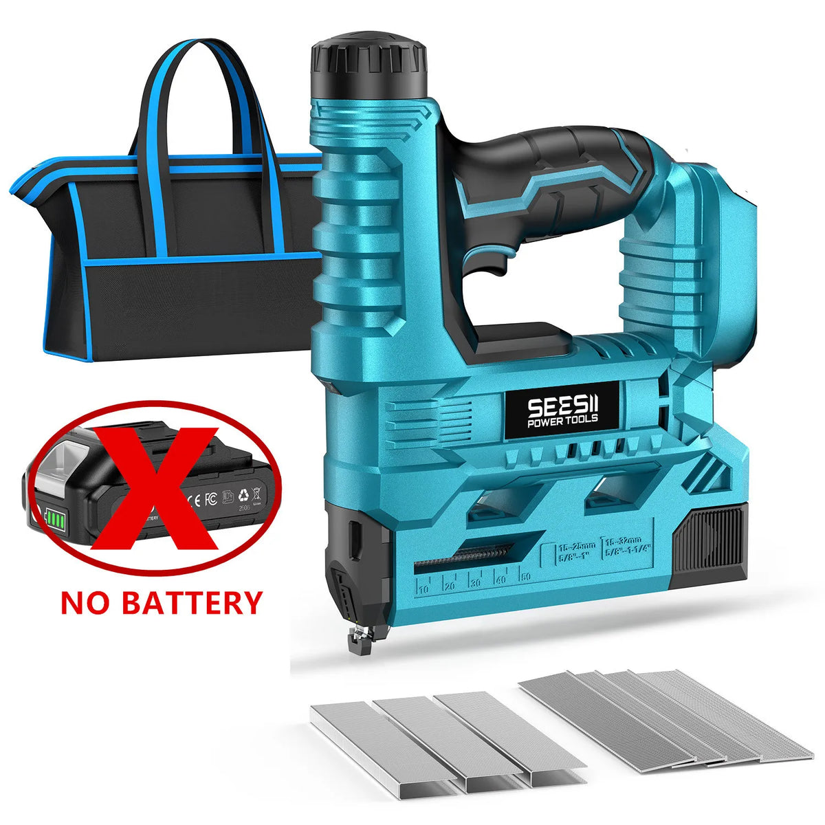 Seesii Cordless Brad Nail Gun With Complete Nail Kit