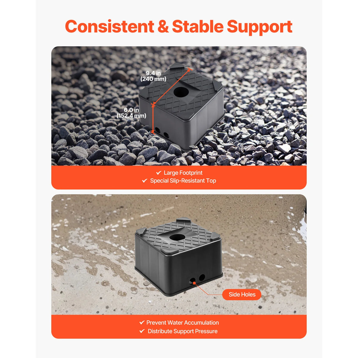 Premium Stackable RV Jack Block For Travel Trailers And Campers