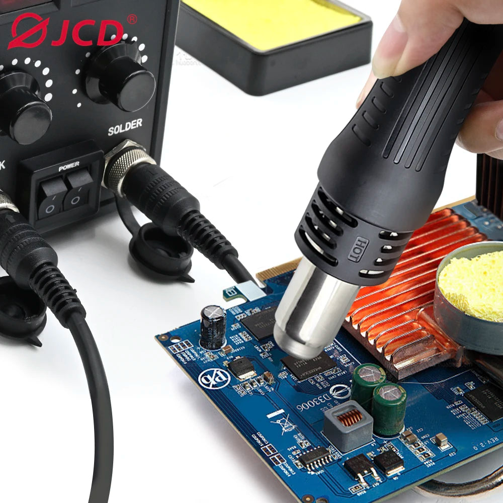 JCD 8586D Dual Display SMD Soldering Hot Air Rework Station