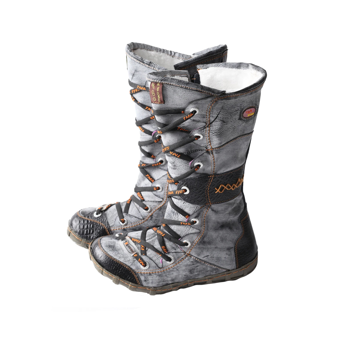 TMA EYES Women Mid Calf Casual Side Zipper Snow Boots