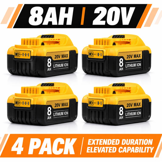 8.0Ah Replacement Battery for DeWalt 20V MAX Tools, Lithium-Ion