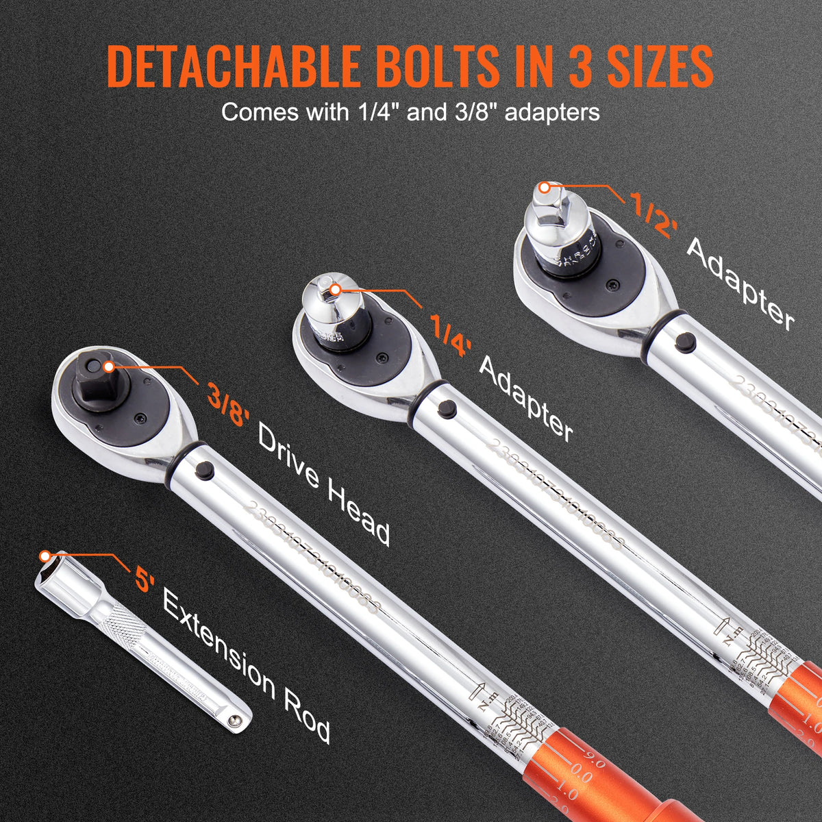 SucceBuy Dual Range Mechanical Torque Wrench Set For Metal Fasteners