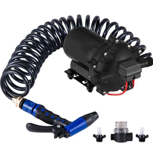 SucceBuy 5.5 GPM 12V Automatic Diaphragm Washdown Pump Kit