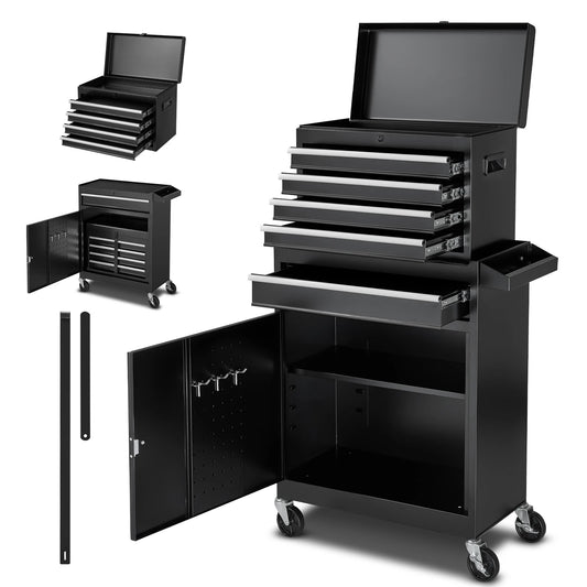 SucceBuy Rolling Tool Chest With 5 Drawers For Workshop Organization