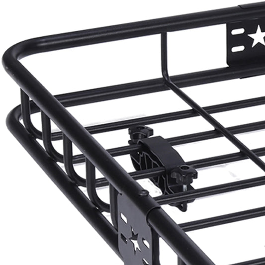 Heavy-Duty Global Roof Rack Cargo Basket Carrier - Steel Rooftop Luggage Rack, 220 lb Capacity, Fits SUV/Truck/Car - Includes 15 cu ft Waterproof Roof Cargo Bag
