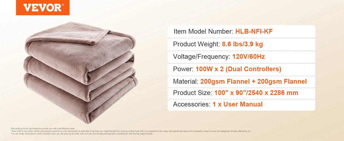 SucceBuy Heated Throw Flannel Sherpa With 5-Level Heating And Timer