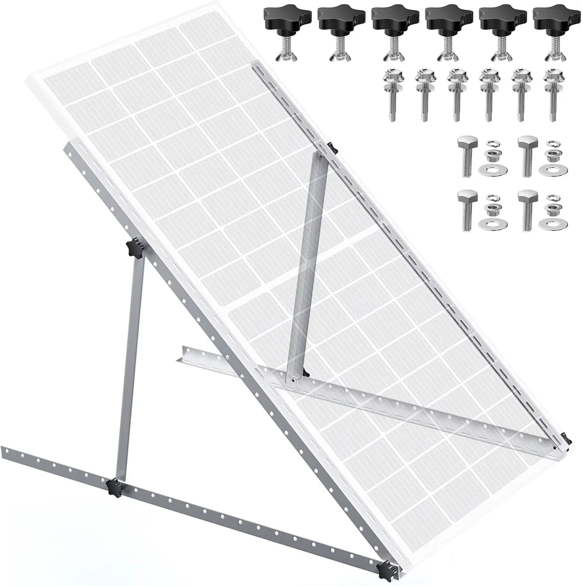 Rvpozwer Adjustable Solar Panel Bracket Aluminum For RV Boat Roof