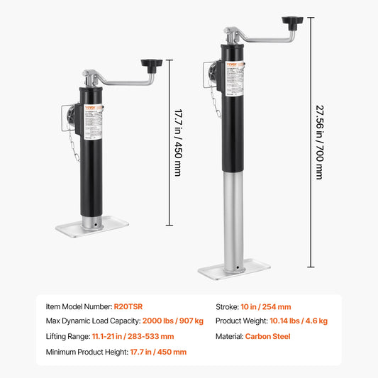 Succebuy Heavy Duty Trailer Jack Stand For Rv Support